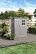 image 3 of Living and Home Outdoor Plastic Garden Storage Shed - Grey 140*80.5*187.5cm | Grey