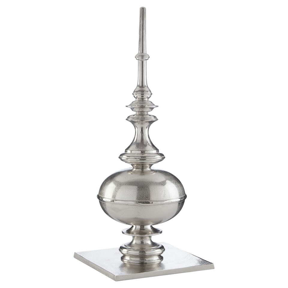 image 1 of Interiors By Premier Sleek Large Rough Nickel Obelisk, Striking Decorative Wooden Obelisk, High Quality Constructed Obelisk