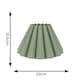 image 7 of ValueLights Lauren Green Pleat Scallop Edge Taper Ceiling Shade