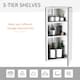 image 3 of HOMCOM Bathroom Corner Wall Mirror Storage Cabinet Cupboard Stainless Steel