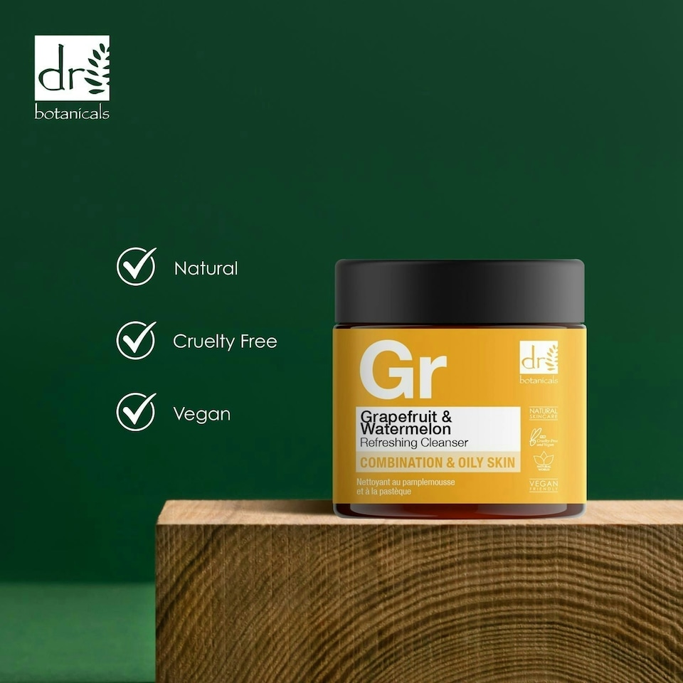 image 1 of Dr Botanicals Grapefruit & Watermelon Refreshing Cleanser 60ml