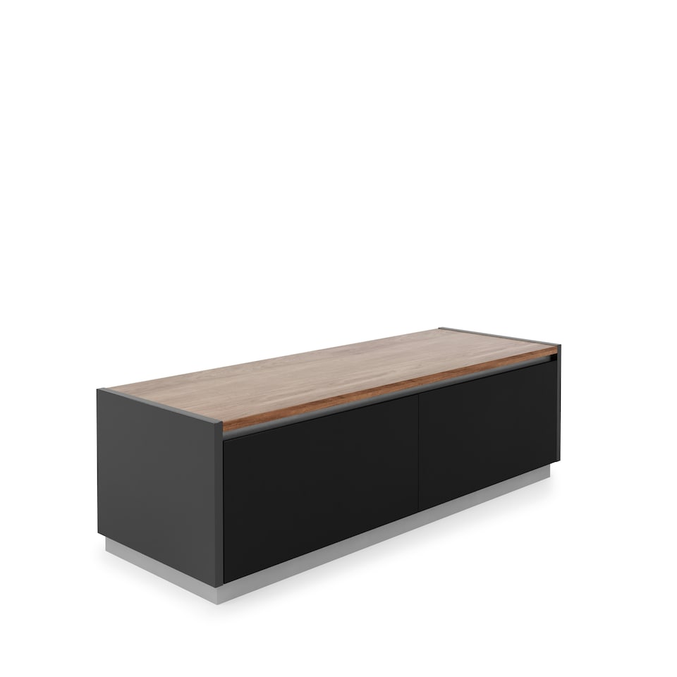 image 1 of Horizon reversible TV-Stand Black/Light Oak/Walnut Black | BLACK/LIGHT OAK/WALNUT