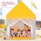 image 6 of COSTWAY Kids Play Tent Indoor Playhouse with Padded Mat-Yellow