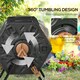 image 9 of Outsunny 130L Compost Bin Dual Chamber Rotating Composter w/ Ventilation Holes Brown | Dark Brown and Black | One Size