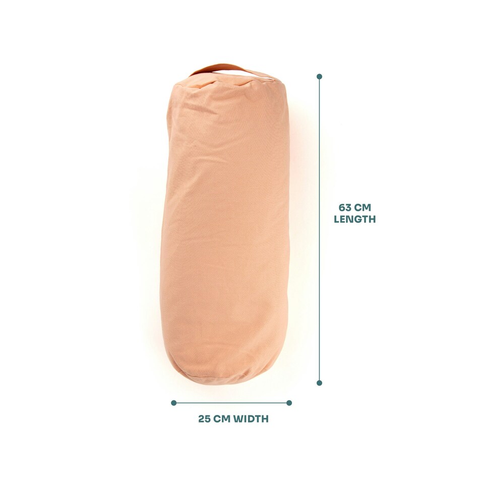 image 1 of Myga Pink Yoga Buckwheat Support Bolster Pillow