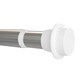 image 1 of 19 - 22mm Silver Extendable No Drill Eyelet Metal Curtain Pole 100 - 150cm Silver | Silver