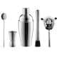 image 1 of Rink Drink 5 Piece Manhattan Cocktail Shaker Set - Silver | Silver | Silver