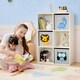 image 2 of ZONEKIZ Toy Organiser with Three Non-Woven Fabric Drawers for Bedroom - White White | 61.8 x 29.9 x 91.5 cm