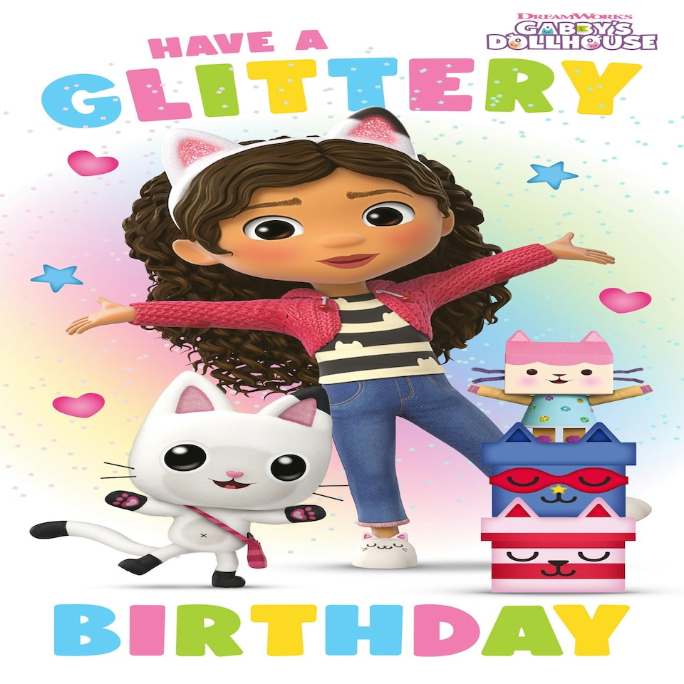image 1 of Gabby's Dollhouse 'Glittery' Birthday Card