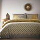 image 1 of Portfolio Home Joel Geometric Soft Easy Care Bed Linen Bedding Duvet Cover Quilt Set With Pillow Case Yellow | Double