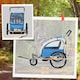 image 7 of HOMCOM 2 Seat Bike Trailer with 5 Point Harness, for 18+ Months, Blue | Blue | Blue