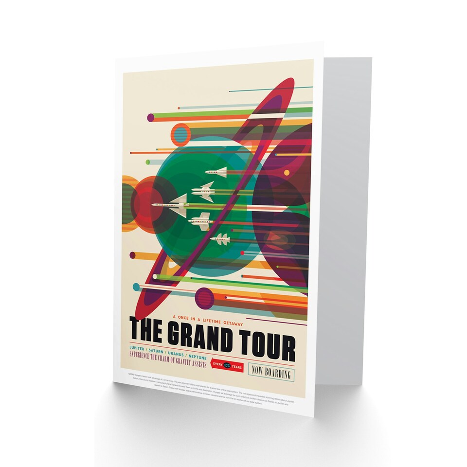 image 1 of Grand Tour Space Tours Travel NASA Blank Just to Say Card