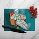 image 2 of loneliness in space. Pop art retro Designer Glass Chopping Board | Multi