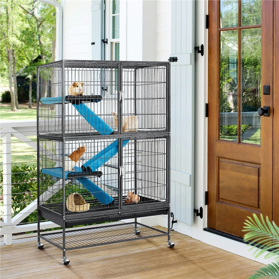 image 1 of Yaheetech 137 cm Tall 2-Story Small Animal Cage