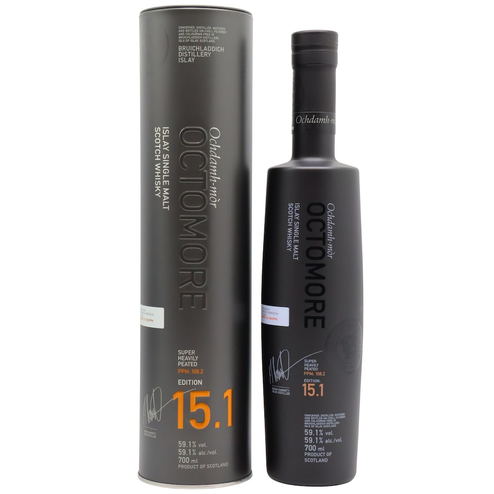 image 1 of Octomore - 15.1 Islay Single Malt 2018 5 year old Whisky | Multi | Smooth vanilla custard and sweet charred oak with heady peat smoke. | 1