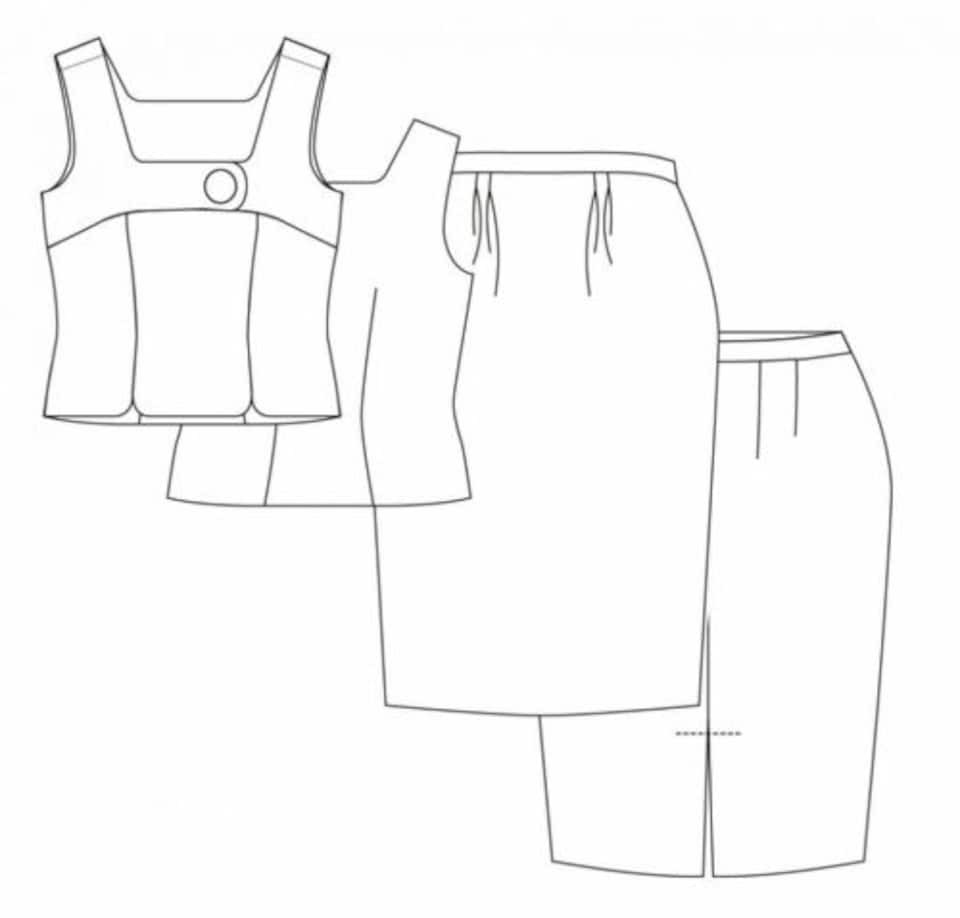 image 1 of How To Do Fashion Malmo Top & Skirt Paper Sewing Pattern – Women’s Tops, Skirts & Vintage Style, Sizes 32–54, Intermediate