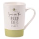image 1 of English Tableware Company Bee Happy Fine China Latte Mug-Bees Knees-Green