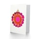 image 2 of Greeting Card Kandinsky Style Pink Orange Vibrant Bauble Design Blank For Him Or Her Art Xmas Christmas Card