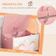 image 4 of ZONEKIZ Toy Box, Kids Toy Chest with Lid, Safety Hinge, Cute Design | Pink | 60 x 37 x 39 cm