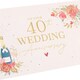 image 3 of Gold Text Design 40th Wedding Anniversary Congratulations Card