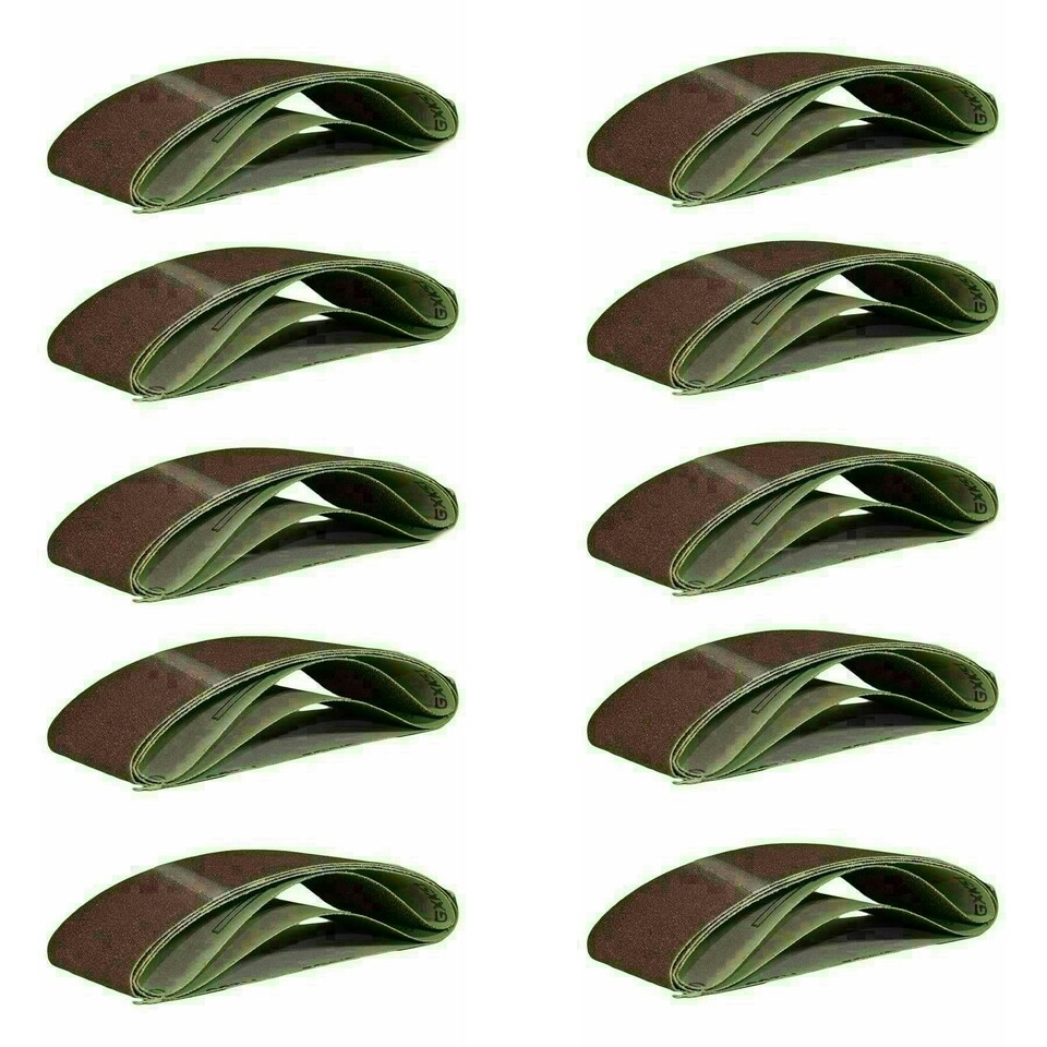 image 1 of 457mm x 75mm Mixed Grit Abrasive Sanding Belts Power File Sander Belt 30 Pack