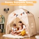 image 7 of COSTWAY Kids Play Tent Indoor & Outdoor Extra Large Playhouse Tent-Beige