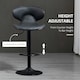 image 4 of HOMCOM Adjustable Swivel Bar Stools Set of 2, Barstools for Counter Bar, Grey
