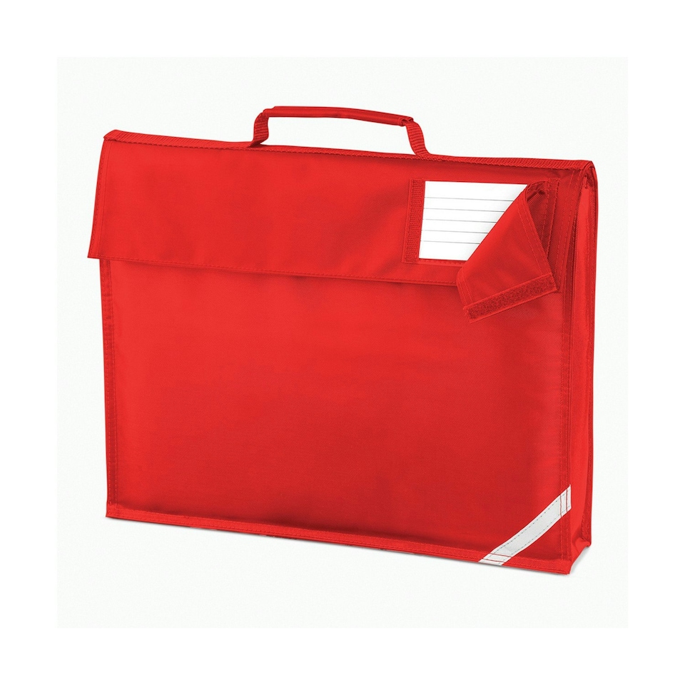 image 1 of Quadra Reflective Tape Book Bag - Bright Red - One Size Red