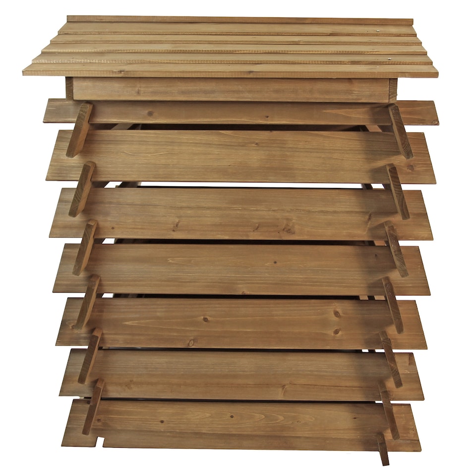 image 1 of Wooden Compost Bin Composter BeeHive Style Recycle Garden Kitchen Waste 328L