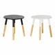 image 1 of Side table DKD Home Decor White Black Wood (48 x 48 x 48 cm) (2 pcs) N/A