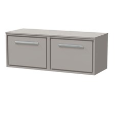 Balterley Framed Design Wall Hung Single Drawer Vanity with Worktop | Grey | Pebble Grey | 449 x 605 x 460mm
