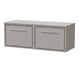 image 1 of Balterley Framed Design Wall Hung Single Drawer Vanity with Worktop | Grey | Pebble Grey | 449 x 605 x 460mm