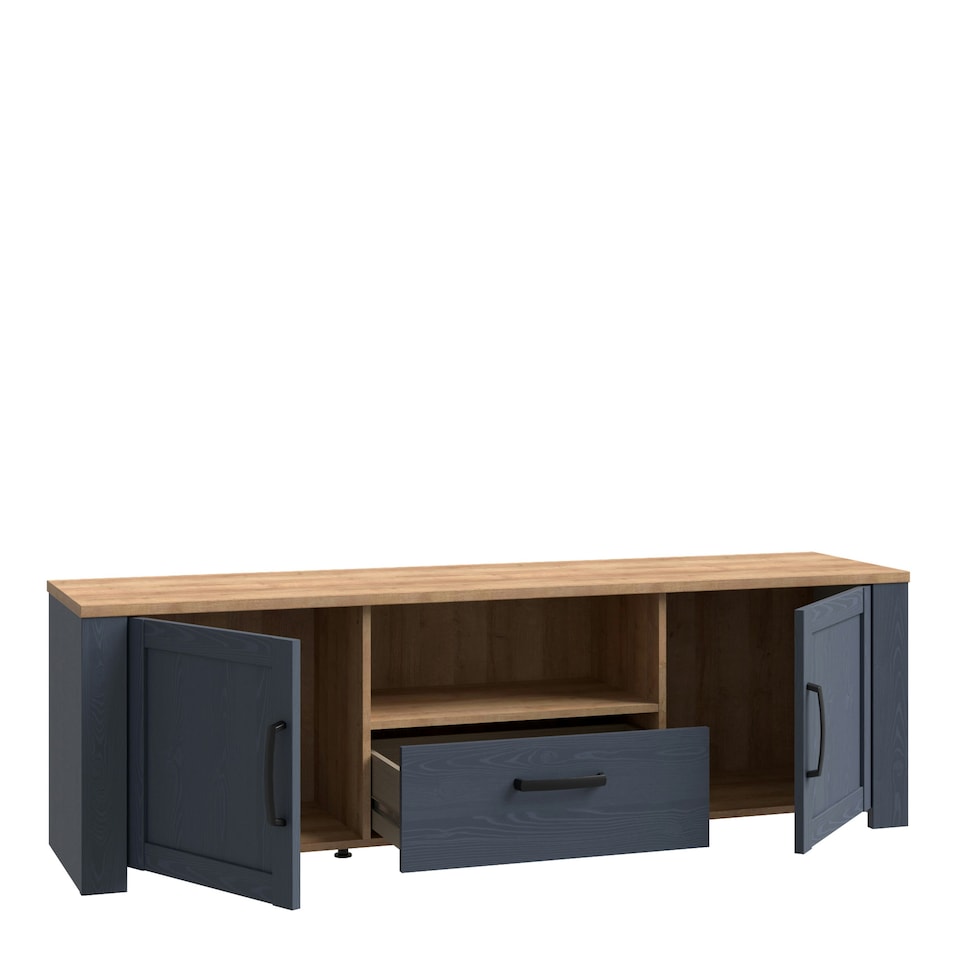 image 1 of Bohol TV Unit Inc. LED Light in Riviera Oak/Navy