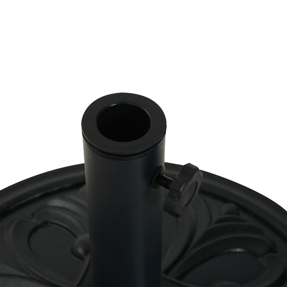 image 1 of Outsunny 13KG Round Parasol Base Heavy Duty Cement Stand Umbrella Holder Garden