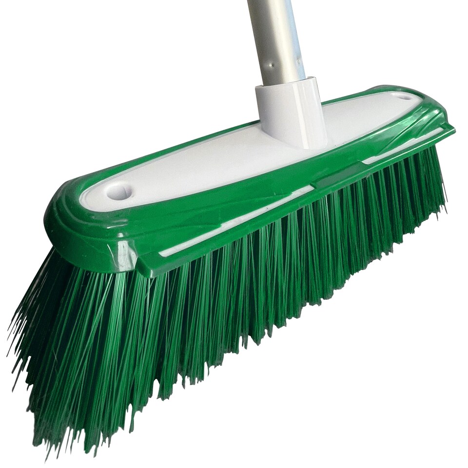 image 1 of Colour-Coded Soft Indoor Sweeping Brush Head Only with Built-In Scraper