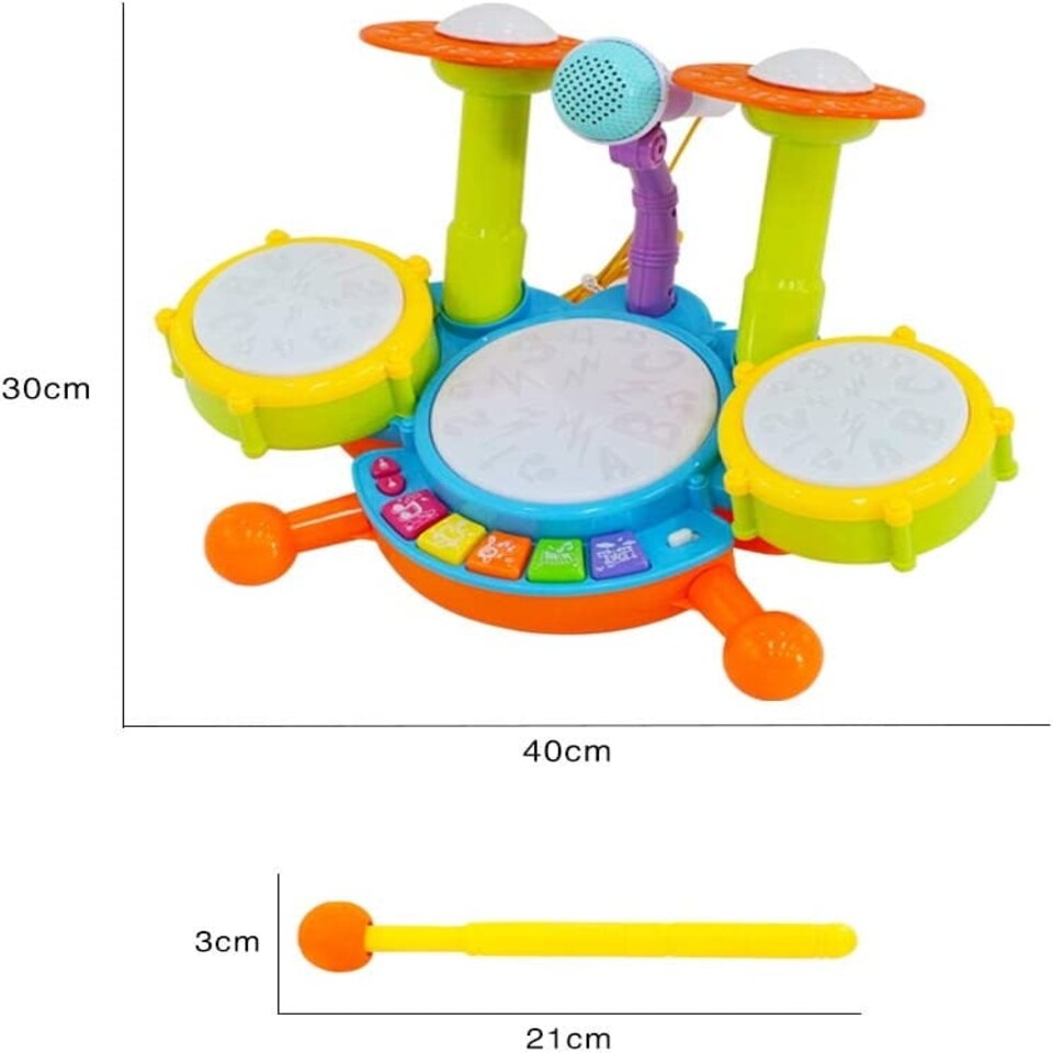 image 1 of Beginners Musical Table Top Drum Kit Play Set