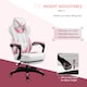 image 4 of Vinsetto Computer Gaming Chair, Racing Desk Chair with Lumbar Support and Footrest, PU Leather Gamer Chair with Headrest and Swivel Wheels for Home, Pink
