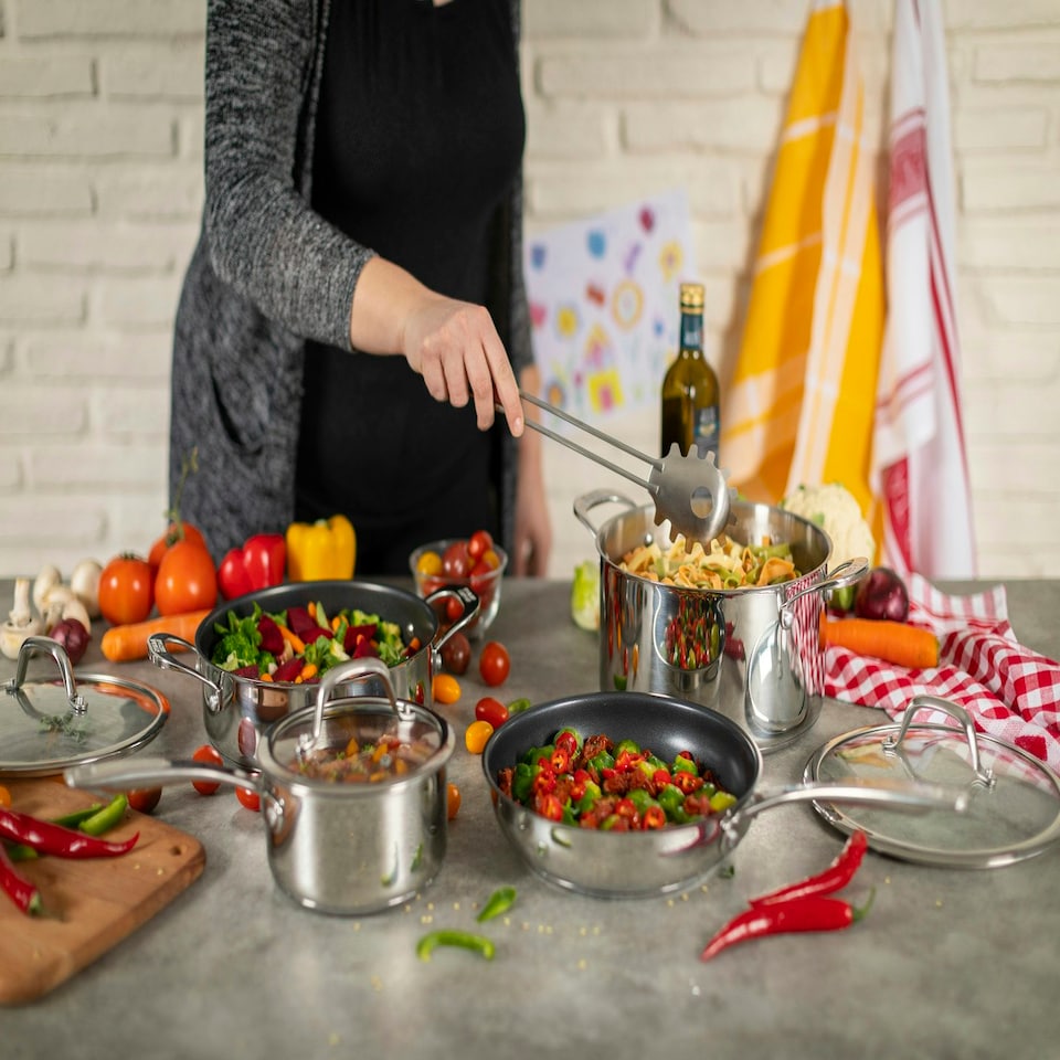 image 1 of Allround 3pc Saucepan, Casserole & Frying Pan Set