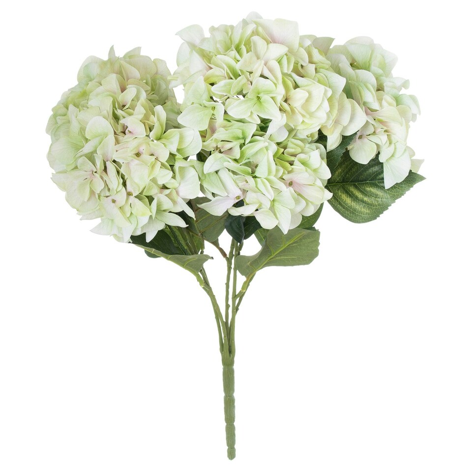 image 1 of Hill Interiors Shabby Hydrangea Bouquet Artificial Flower - Green - One Size
