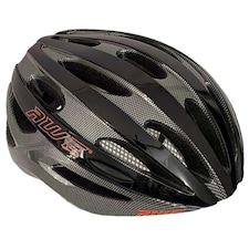 AWE AweSprint In Mould Bike Helmet Carbon/Black/Red 58-61cm Crash Guarantee* Black | L