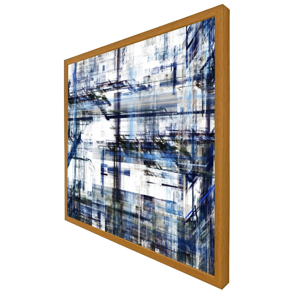 image 1 of Blue grunge pattern (Picutre Frame) Grey | S