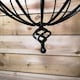 image 3 of Tom Chambers Black Metal Spanish Garden Flower Wall Hanging Basket Large 35cm 14 inch - Without Bracket | Black | Black