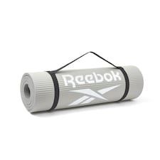 Reebok 10mm NBR Training Mat with Carry Strap, Ridged Non-Slip Surface, 183 x 61 cm. | Multi | Grey | 183cm (L) x 61cm (W) x 1cm (H)