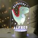 image 1 of Personalised Roarsome Dinosaur LED Colour Changing Night Light