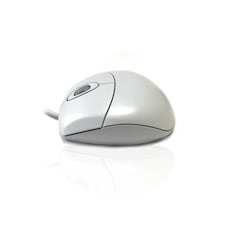 Accuratus 3331 Mouse - USB & PS/2 1000dpi Optical Full Size Professional Mouse - White