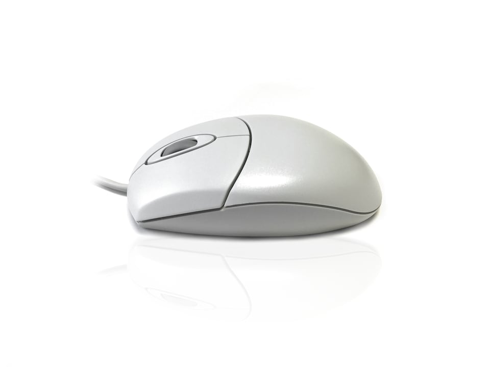 Accuratus 3331 Mouse - USB & PS/2 1000dpi Optical Full Size Professional Mouse - White