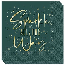 Sparkle All the Way Christmas Luncheon Napkins 33cm 2Ply - Pack of 20
