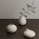 image 2 of Blomus Nona Set of 3 Porcelain Vases - White