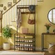 image 8 of Coat Rack Stand With 5 Tier Shoe Bench One Size
