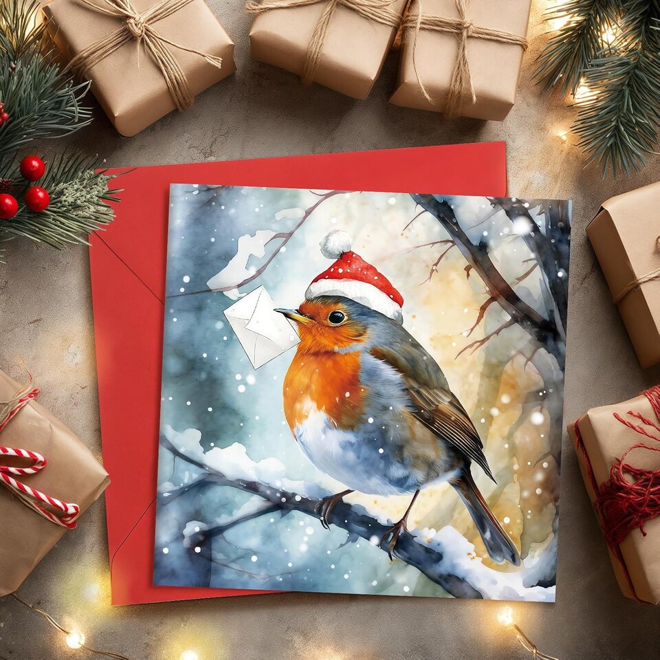 Christmas Cards Pack of 12, Robin Christmas Cards Gifts 2026 - Tesco ...